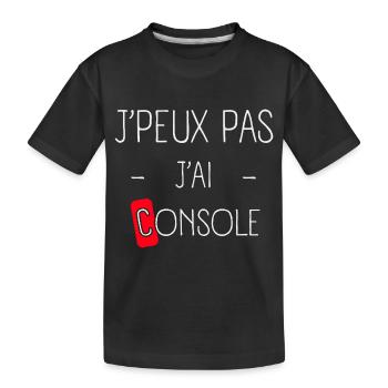 J'peux pas j'ai Console - T-shirt bio Premium Enfant - noir - Devant