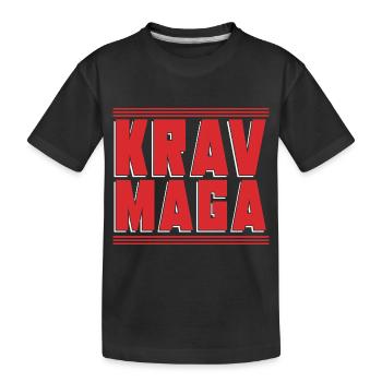 Martial Arts Sparring Israel Gift Krav Maga - Kids' Premium Organic T-Shirt - black - Front