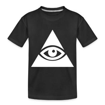 All seeing eye - Kids' Premium Organic T-Shirt - black - Front
