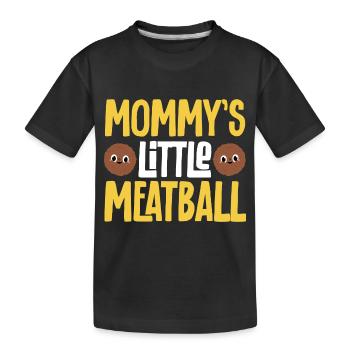 Meatballs Italy Italian Food - Kids' Premium Organic T-Shirt - black - Front