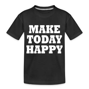 Make today happy - Kinder Premium Bio T-Shirt - Schwarz - Vorne