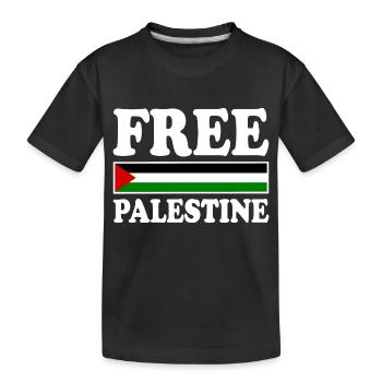 Free palestine - Maglietta ecologica premium per bambini - nero - Fronte