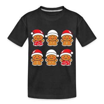 Bonhomme pain d'épice - T-shirt bio Premium Enfant - noir - Devant