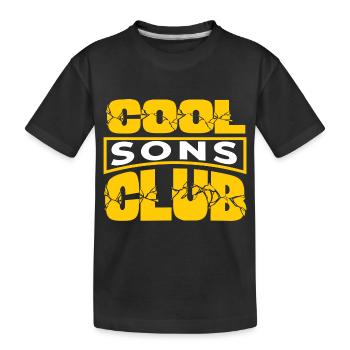 Cool Sons Club Groovy Retro Dad Mom Father's Day - Kids' Premium Organic T-Shirt - black - Front