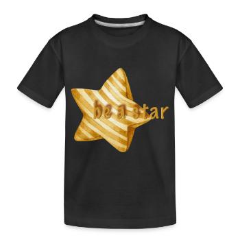 Soyez une star - T-shirt bio Premium Enfant - noir - Devant