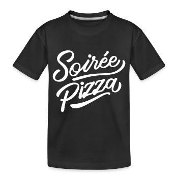 Soirée pizza - T-shirt bio Premium Enfant - noir - Devant