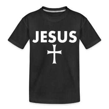 Croix de Jésus - T-shirt bio Premium Enfant - noir - Devant