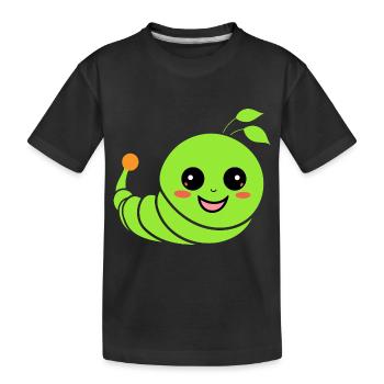 Chenilles insecte Amour petite chenille - T-shirt bio Premium Enfant - noir - Devant