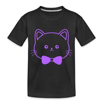 Chat mignon - T-shirt bio Premium Enfant - noir - Devant