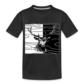 Cerf - T-shirt bio Premium Enfant - noir - Devant
