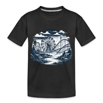Abandoned amusement park urbex - Kids' Premium Organic T-Shirt - black - Front