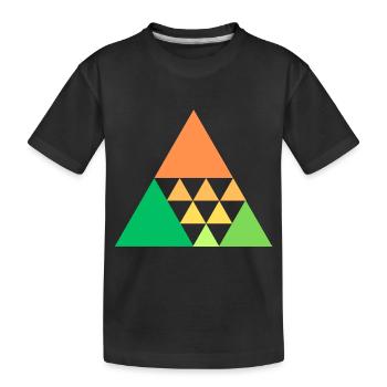 Triangles colorés - T-shirt bio Premium Enfant - noir - Devant