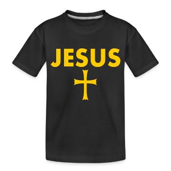 Croix de Jésus - T-shirt bio Premium Enfant - noir - Devant