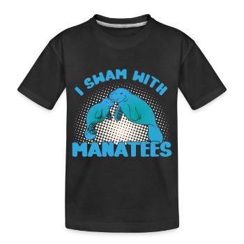 Ich Schwamm Mit Seekühen Wassertiere Seekühe - Kinder Premium Bio T-Shirt - Schwarz - Vorne