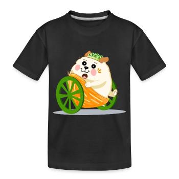 Neugieriges Erdmännchen - Kinder Premium Bio T-Shirt - Schwarz - Vorne