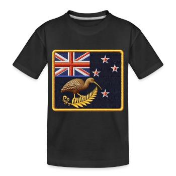 Nouvelle-Zélande Aotearoa Kiwi 23 - T-shirt bio Premium Enfant - noir - Devant