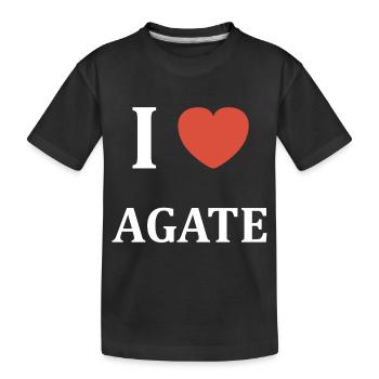 I love Agate - T-shirt bio Premium Enfant - noir - Devant
