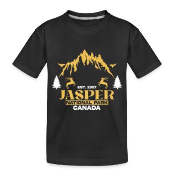 Jasper Nationalpark British Columia Kanada - Kinder Premium Bio T-Shirt - Schwarz - Vorne