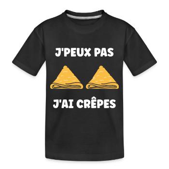 Crêpes Bretagne humour crêpe - T-shirt bio Premium Enfant - noir - Devant
