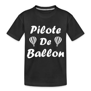 Humour Montgolfière - T-shirt bio Premium Enfant - noir - Devant
