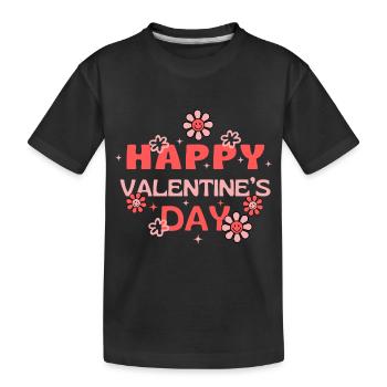 Happy Valentine's Day - T-shirt bio Premium Enfant - noir - Devant