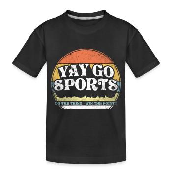 Allez faire du sport ! Sports drôles - T-shirt bio Premium Enfant - noir - Devant