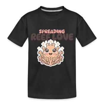 répandre l’amour du récif - T-shirt bio Premium Enfant - noir - Devant