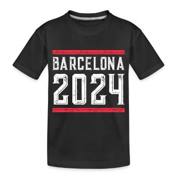 Jours fériés Barcelone 2024 - T-shirt bio Premium Enfant - noir - Devant