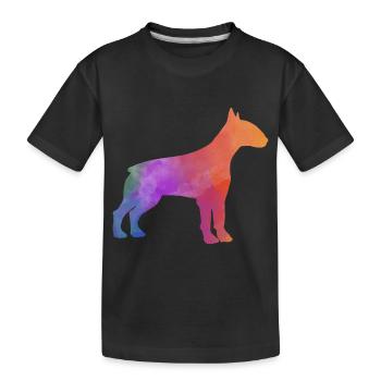 BULL TERRIER colorful - Kids' Premium Organic T-Shirt - black - Front