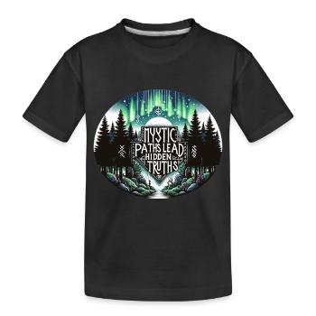 Vérités de la forêt enchantée - T-shirt bio Premium Enfant - noir - Devant