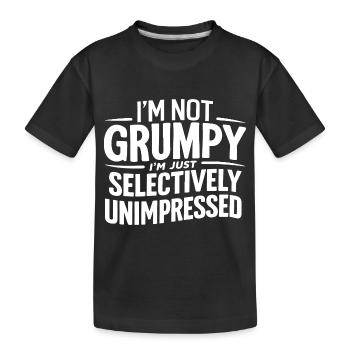 JE NE SUIS PAS , JE NE SUIS JUSTE PAS IMPRESSIONNÉ - T-shirt bio Premium Enfant - noir - Devant