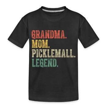 Pickleball Funny Grandma Mom Legend Vintage - Kinder Premium Bio T-Shirt - Schwarz - Vorne