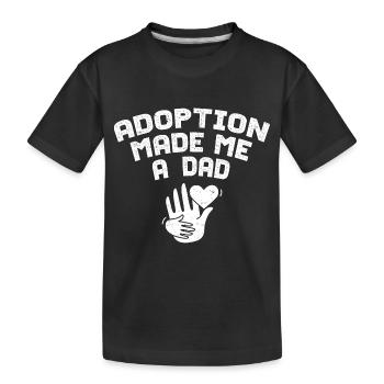 L’adoption a fait de moi un père de famille beau-père - T-shirt bio Premium Enfant - noir - Devant