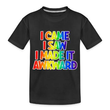 Je suis venu, j’ai vu que je l’avais rendu gênant, drôle en disant - T-shirt bio Premium Enfant - noir - Devant