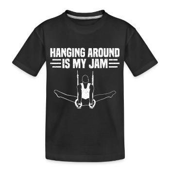 Gymnastique aux anneaux 2 - T-shirt bio Premium Enfant - noir - Devant