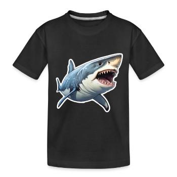 Requin - T-shirt bio Premium Enfant - noir - Devant