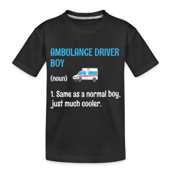 Krankenwagenfahrer Junge Wie ein normaler Junge EMS Para - Kinder Premium Bio T-Shirt - Schwarz - Vorne