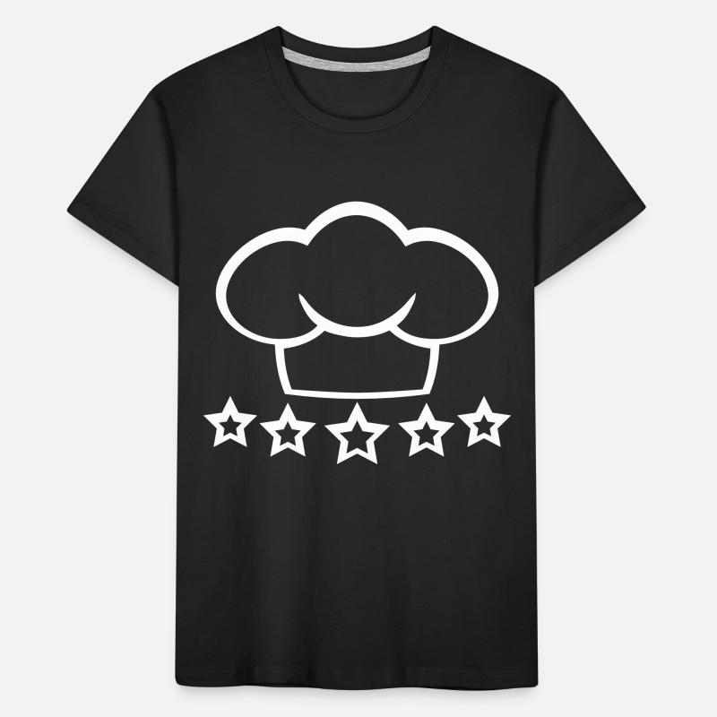 Kitchen Chef's Hat 5 Star Master Chef Cool Kids' Premium Organic T-Shirt