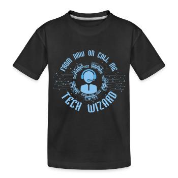 From Now On Call Me Tech Wizard Computer Tech Supp - Kinder Premium Bio T-Shirt - Schwarz - Vorne