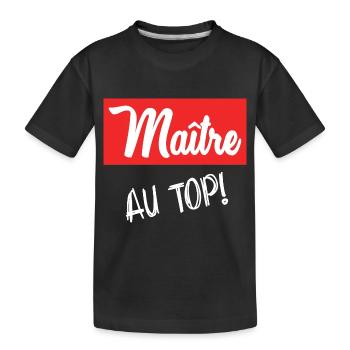 MASTER - Kids' Premium Organic T-Shirt - black - Front