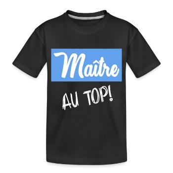 MASTER. MASTER. THANK YOU. THANK YOU MASTER - Kids' Premium Organic T-Shirt - black - Front