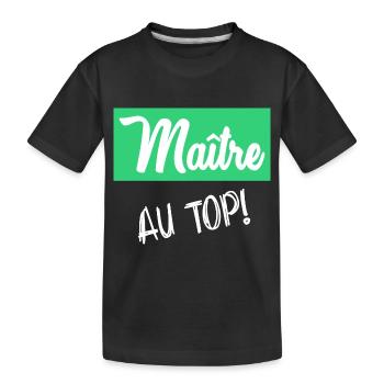 MASTER - Kids' Premium Organic T-Shirt - black - Front