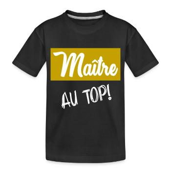 MASTER. MASTER. THANK YOU. THANK YOU MASTER - Kids' Premium Organic T-Shirt - black - Front