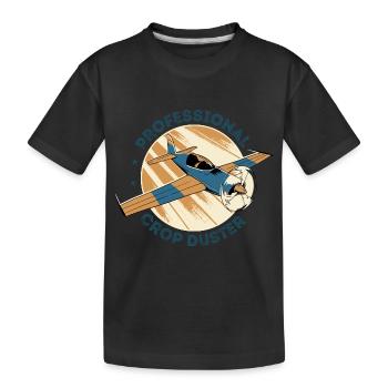 Professional Crop Duster Pilot, Aerial - Kids' Premium Organic T-Shirt - black - Front