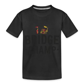 Cadeau pour le jeu de cartes Bridge - T-shirt bio Premium Enfant - noir - Devant