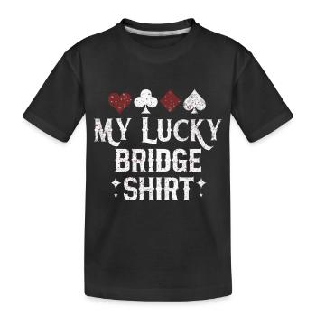 Cadeau pour le jeu de cartes Bridge - T-shirt bio Premium Enfant - noir - Devant
