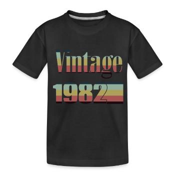1982 Geburtstag 1982 Jahrgang 1982 Geburtstag - Kinder Premium Bio T-Shirt - Schwarz - Vorne