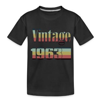 1963 Birthday 1963 Born 1963 Birthday - Kids' Premium Organic T-Shirt - black - Front