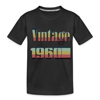 1960 Geburtstag 1960 Jahrgang 1960 Geburtstag - Kinder Premium Bio T-Shirt - Schwarz - Vorne