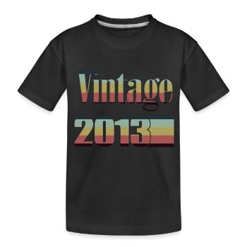 2013 Geburtstag 2013 Geboren 2013 Geburtstag - Kinder Premium Bio T-Shirt - Schwarz - Vorne